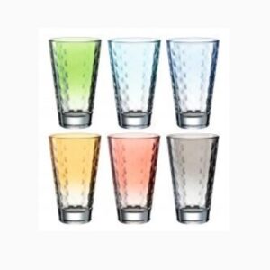 Leonardo Optic Drinking Glass 300ml - Set of 6, Pastel (025907)