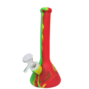 Silicone Bong - OG Rasta Beaker, 19cm (Assorted) (BONG086)