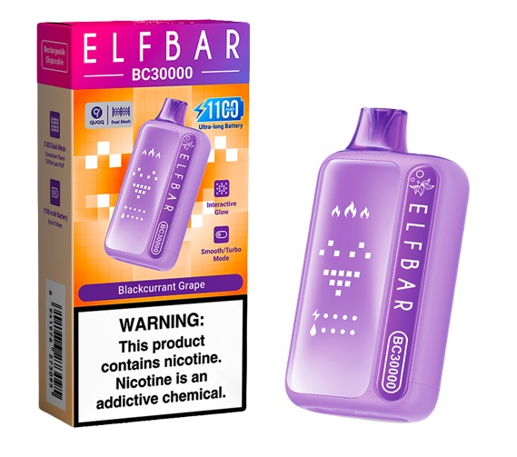 Elf Rechargeable Vape Bar - BC30000 50mg - Blackcurrant Grape (ELFF02)