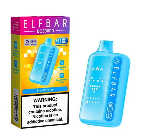 Elf Rechargeable Vape Bar - BC30000 50mg - Blue Razz Ice (ELFF03)