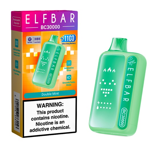 Elf Rechargeable Vape Bar - BC30000 50mg - Double Mint (ELFF04)