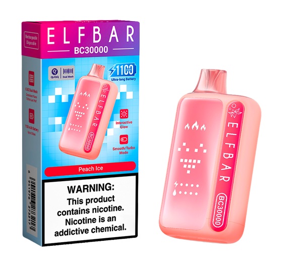 Elf Rechargeable Vape Bar - BC30000 50mg - Peach Ice (ELFF06)