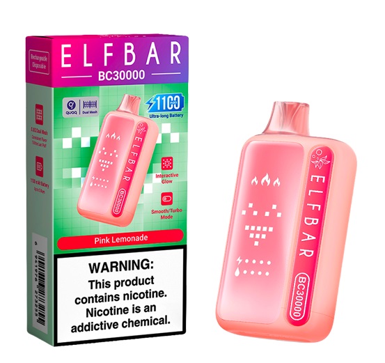 Elf Rechargeable Vape Bar - BC30000 50mg - Pink Lemonade (ELFF07)