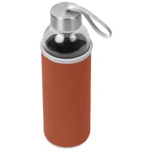Kooshty Neo Glass Water Bottle - 500ml - burnt orange (Koosh-8208)