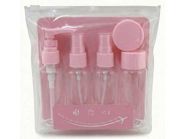 5-Piece Refillable Travel Bottle Set - pink (P2858P)