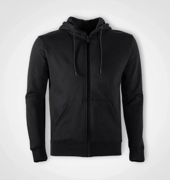 Brooklyn Zipped Hoodie - black