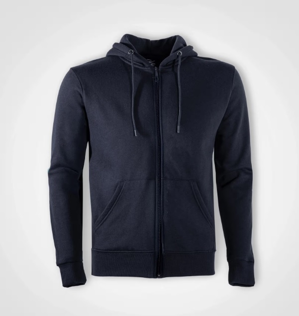 Brooklyn Zipped Hoodie - navy