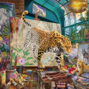 Leopards in Painting Studio (1500 Piece Puzzle) (RGS7403)