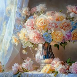 Pastel Peonies (1500 Piece Puzzle)