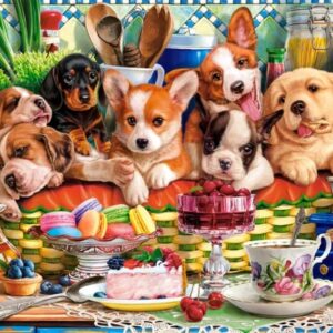 Puppies Dessert (1000 Piece Puzzle)