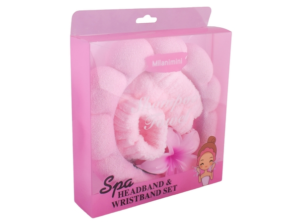 Spa Headband, Wristband and Hair Clip Set (P2861P)