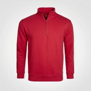 Quarter Zip Sweater - red