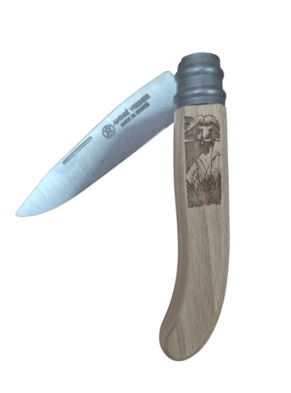 Andre Verdier Alpage Folding Knife, Beech Wood - Buffalo (317BUF)