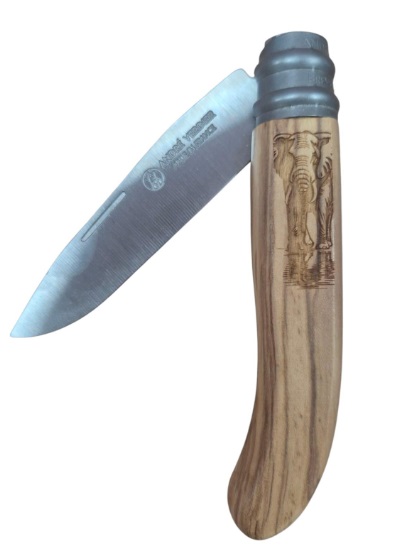 Andre Verdier Alpage Folding Knife, Olive Wood - Elephant (324ELE)