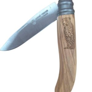 Andre Verdier Alpage Folding Knife, Olive Wood - Leopard (324LEO)