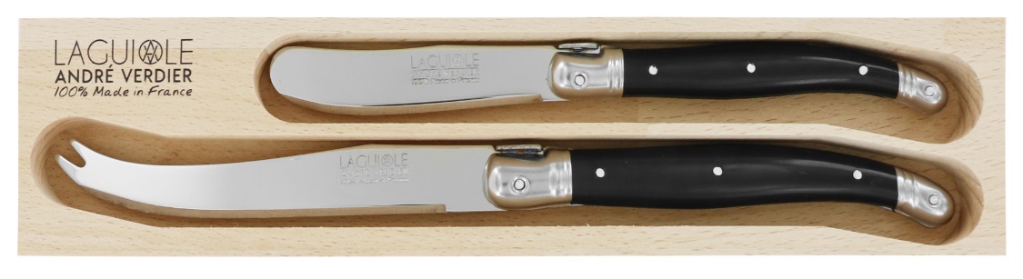 Andre Verdier Cheese and Butter Knife Set - Black (701702NCD)