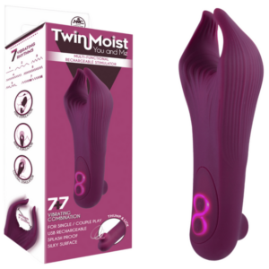 Twin Moist Multi Functional Rechargeable Vibrator Stimulator